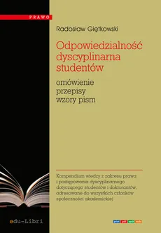 Odpowiedzialność dyscyplinarna studentów - Outlet - Radosław Giętkowski