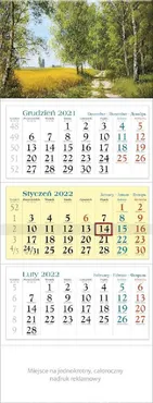 Kalendarz 2022 trójdzielny Malarstwo