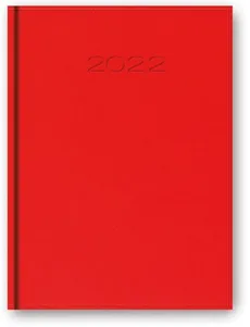 Kalendarz 2022 A5 dzienny oprawa vivella czerwony