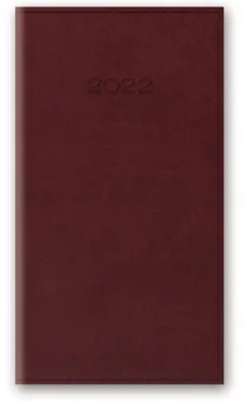 Kalendarz 2022 11T A6 kieszonkowy bordowy vivella