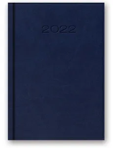 Kalendarz 2022 B6 dzienny oprawa vivella niebieski