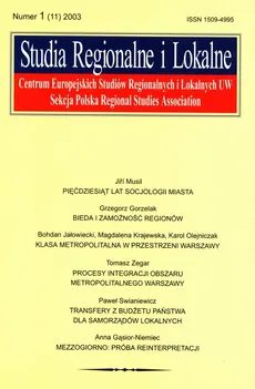 Studia regionalne i lokalne 1/2003