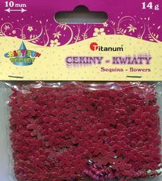 Cekiny Kwiaty 10mm 14g czerwone