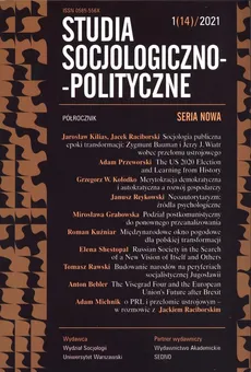 Studia socjologiczo polityczne Seria Nowa 1(14)2021 - Outlet