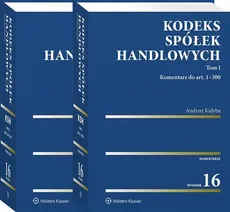 Kodeks spółek handlowych Komentarz Tom 1-2 - Outlet - Andrzej Kidyba