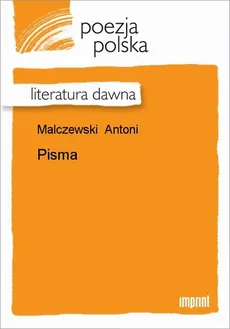 Pisma - Antoni Malczewski
