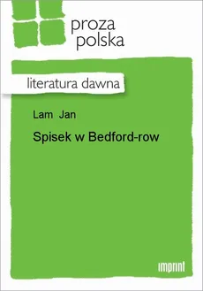 Spisek w Bedford-row - Jan Lam