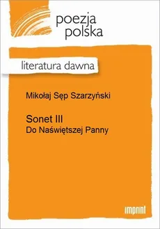 Sonet III - Mikołaj Sęp Szarzyński