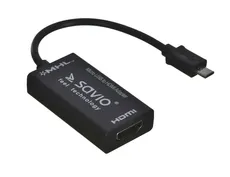 Adapter SAVIO cl-32 (MHL, Micro USB M - HDMI F; 0,10m; kolor czarny)