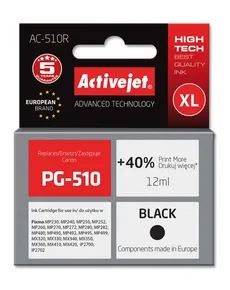 Tusz Activejet AC-510R (zamiennik Canon PG-510; Premium; 12 ml; czarny)