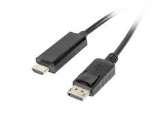 Kabel Lanberg CA-DPHD-10CC-0030-BK (DisplayPort M - HDMI M; 3m; kolor czarny)