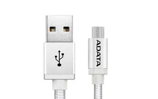 Kabel ADATA AMUCAL-100CMK-CSV AMUCAL-100CMK-CSV (USB 2.0 - Micro USB ; 1m; kolor srebrny)