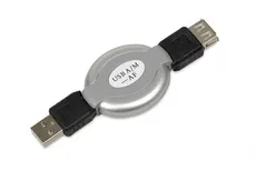 Adapter IBOX IKUZ2SET (USB 2.0 M - USB F; 0,75m; kolor czarno-srebrny)