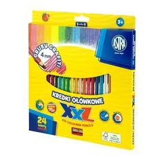 Kredki ołówkowe XXL 24 kolory