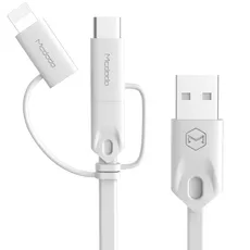 Kabel Mcdodo CA-1090 (USB - Lightning, Micro USB, USB typu C ; 1m; kolor biały)