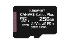 Karta pamięci z adapterem Kingston Canvas Select Plus SDCS2/256GB (256GB; Class 10, Class U1, V10; + adapter)