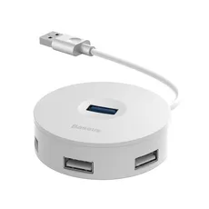 Hub Baseus CAHUB-F02 (3x USB 2.0; 1x USB 3.0; kolor biały)