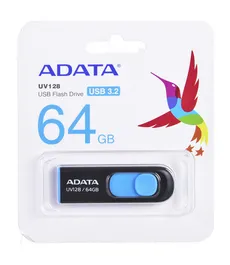 Pendrive ADATA UV128 AUV128-64G-RBE (64GB; USB 3.0; kolor czarny)