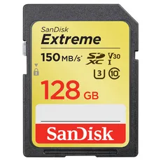 Karta pamięci SanDisk EXTREME SDSDXV5-128G-GNCIN (128GB; Class 10, Class U3, V30; Karta pamięci)