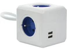 Przedłużacz allocacoc PowerCube Extended USB 2402BL/FREUPC (1,5m; kolor niebieski) - Outlet