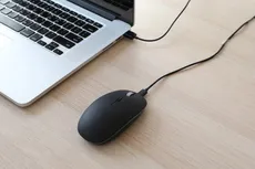 POUT Hands4 - Bezprzewodowa mysz komputerowa z funkcją szybkiego ładowania, kolor czarny