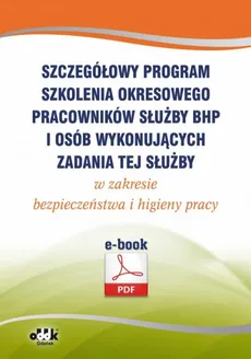Szczegółowy program szkolenia okresowego pracowników służby bhp i osób wykonujących zadania tej służby w zakresie bezpieczeństwa i higieny pracy (e-book) - Praca zbiorowa