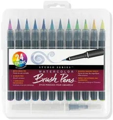 Zestaw Pisaki Pędzelkowe Brush Pen 24 sztuki - Outlet