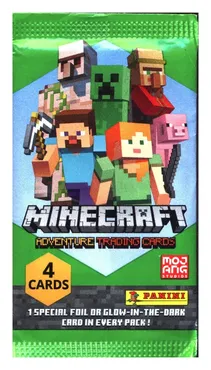 Minecraft Adventure Trading Cards Saszetka 4 sztuki
