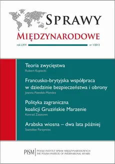 Sprawy Międzynarodowe 1/2013 - Joanna Pawełek - Mendez, Konrad Zasztowt, Robert Kupiecki, Stanisław Parzymies