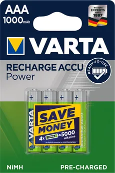 Zestaw akumulatorków AAA VARTA Ready2Use 5703301404 (1000mAh ; Ni-MH)