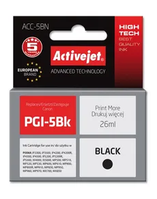 Tusz Activejet ACC-5BN (zamiennik Canon PGI-5BK; Supreme; 26 ml; czarny)