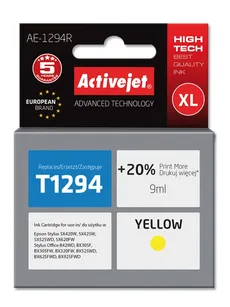 Tusz Activejet AE-1294R (zamiennik Epson T1294; Premium; 9 ml; żółty)