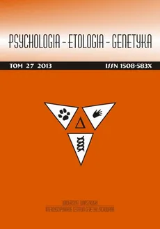 Psychologia-Etologia-Genetyka nr 27/2013 - Polska adaptacja Inwentarza Poznawczych Strategii Regulacji Stanów Afektywnych (ICARUS) - Włodzimierz Oniszczenko