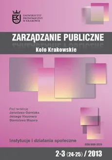 Zarządzanie Publiczne nr 2-3(24-25)/2013 - Stanisław Mazur: Zmiana instytucjonalna - Stanisław Mazur