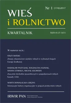 Wieś i Rolnictwo nr 1(174)/2017 - Iwona Nurzyńska, Anna Rosa: Sprawozdanie ze 160. Seminarium European Association of Agricultural Economists „Rural Jobs and the Common Agricultural Policy” [Report on 160th European Association of Agricultural Economists 