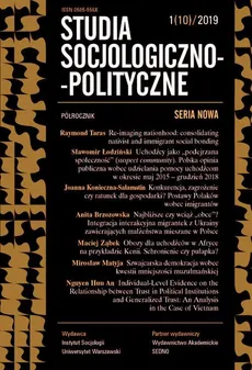Studia Socjologiczno-Polityczne 1(10)2019 - Praca zbiorowa