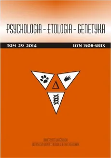 Psychologia-Etologia-Genetyka nr 29/2014 - Włodzimierz Oniszczenko