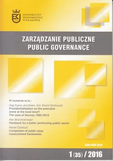 Zarządzanie Publiczne nr 1(35)/2016 - Dag Ingvar Jacobsen, Ann Sherin Skollevold: Presidentialisation on the executive arena at the local level? The case of Norway 1992–2012