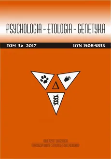 Psychologia-Etologia-Genetyka nr 36/2017 - Olga Cholewa, Kamilla Bargiel-Matusiewicz, Bogdan Zawadzki: Pomiar stylu przywiązania w relacji człowiek–pies. Struktura i własności psychometryczne polskiej wersji Pet Attachment Questionnaire (PAQ)  [The assessment of the attachement style in a human –  - Artur Świtalski, Bogdan Zawadzki, Ewa Skimina, Ewelina Włodarczyk, Jan Cieciuch, Judyta Gulatowska, Kamilla Bargiel-Matusiewicz, Kinga Szymaniak, Maciej Trojan, Marcin Zajenkowski, Marta Dziedzic, Olga Cholewa, Oliwia Maciantowicz, Tomasz Rowiński, Włodzimierz Strus