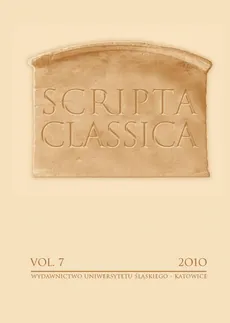 Scripta Classica. Vol. 7 - 01 "Nosce te ipsum". W 40-lecie pracy dydaktycznej i naukowej Profesora Józefa Sieronia