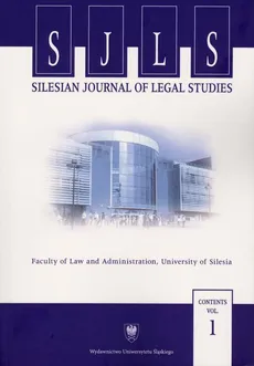 „Silesian Journal of Legal Studies”. Contents Vol. 1 - 08 Public Procurement in Poland