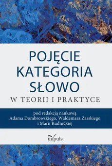 Pojęcie – kategoria – słowo w teorii i praktyce - Adam Dombrowski, Maria Rudnicka, Waldemar Żarski