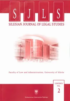 „Silesian Journal of Legal Studies”. Contents Vol. 2 - 05 "Constitutionalisation" of Consumer Rights in European and Polish Law