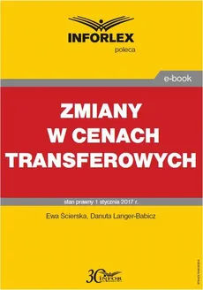 Zmiany w cenach transferowych - Danuta Langer-Babicz, Ewa Ścierska