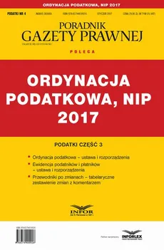 Ordynacja podatkowa, NIP 2017 - Infor Pl