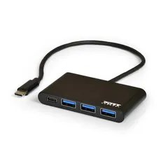 Hub USB-C PORT DESIGNS 900122  (4x USB 3.0 + 1x USB-C)