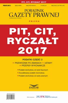 Podatki cz.2 PIT, CIT, RYCZAŁT 2017 - Infor Pl