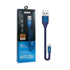 NAFUMI KABEL USB TYP-C PŁASKI 6A NIEBIESKI 6000MAH QUICK CHARGER QC 3.0 30CM NFM-A32 BLUE