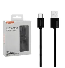 SOMOSTEL KABEL USB MICRO 3A CZARNY 3100MAH QUICK CHARGER 1.2M POWERLINE SMS-BP02 MICRO