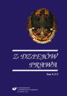 Z Dziejów Prawa. T. 9 (17) - 07 Edwarda Szymoszka rozważania na łamach "Z Dziejów Prawa"